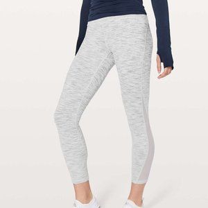 Lululemon Train Times 7/8 Pant *25" - Wee Are From Space Ice Grey Alpine White